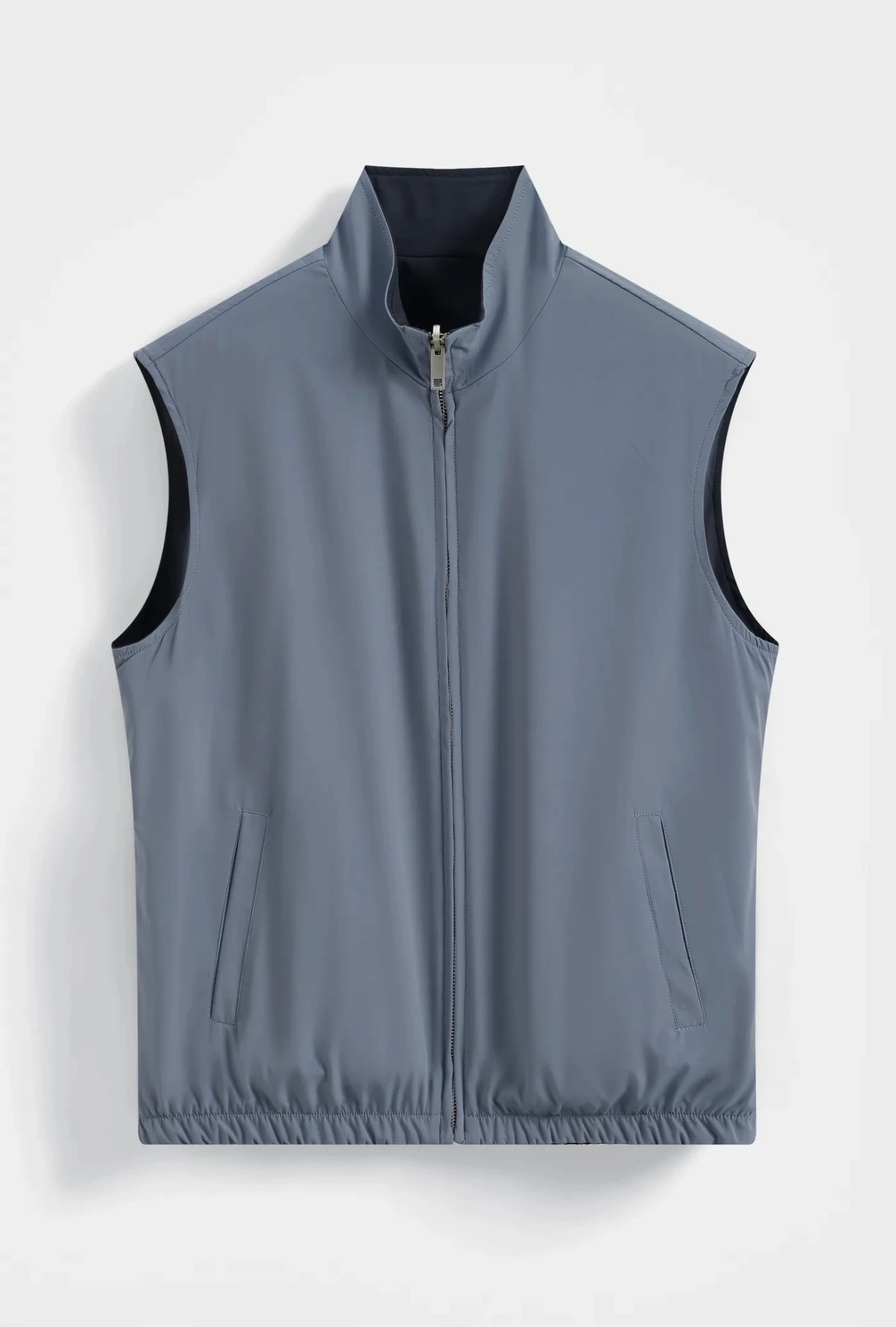 Veste sans manches réversible NÉRO, coloris bleu acier